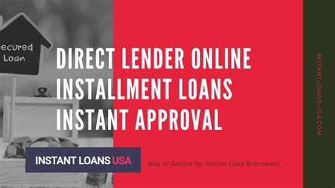 Same Day Installment Loans Direct Lenders Online